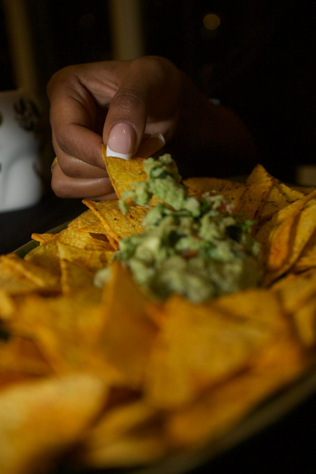 Hand-made guacamole and chips at a Soft Szn gathering